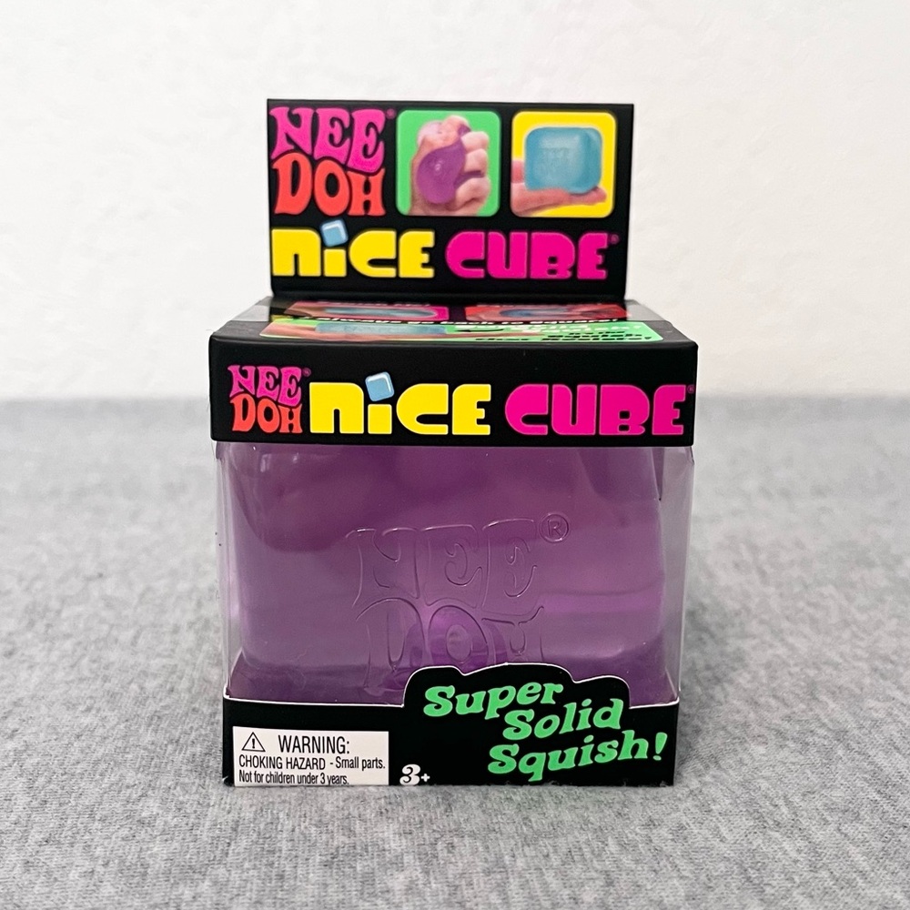 Schylling Original Purple NeeDoh Nice Cube Super Solid Squish Fidget Toy